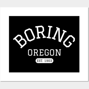 Boring Oregon VIntage Design Posters and Art